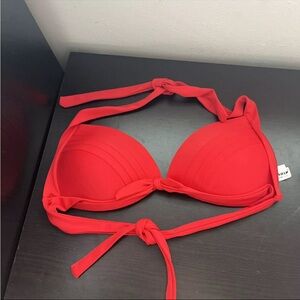 Cocoship Women's Size 4X  Bikini Swim Top Red Padded Plus Size XXXXL Coco Ship